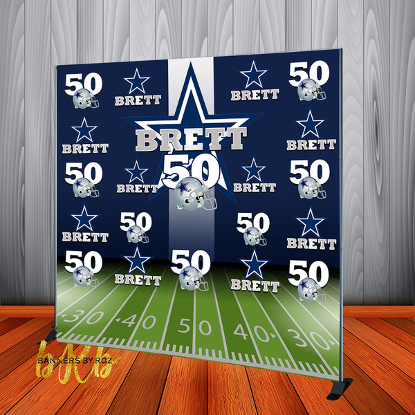 Dallas Cowboys Backdrop Personalized Step & Repeat - Designed, Printed & Shipped!