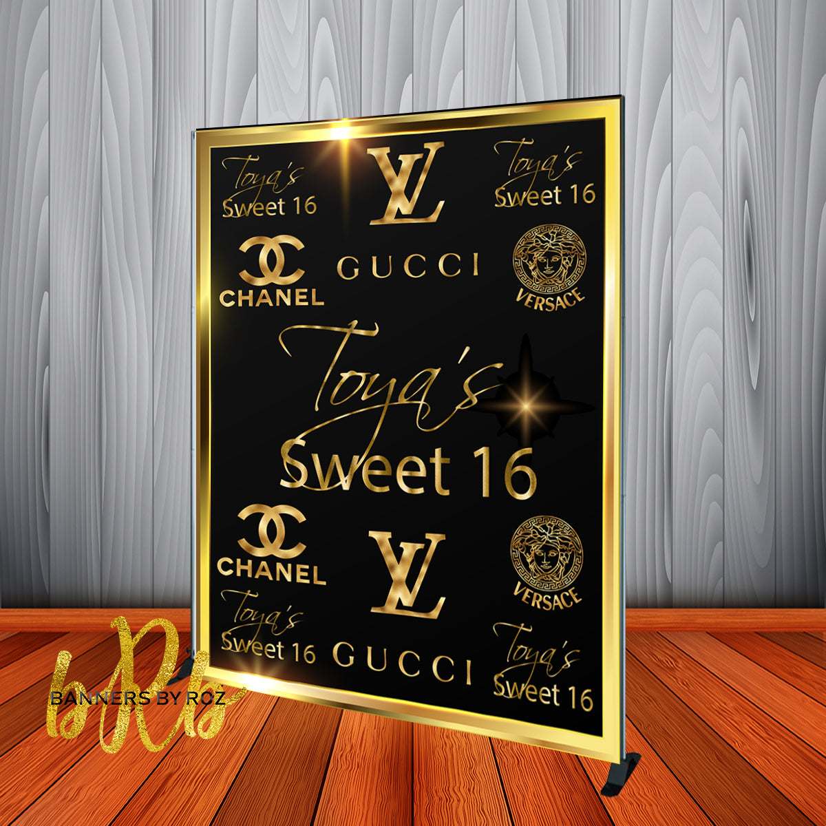 Louis V inspired Backdrop - Step & Repeat - Designed, Printed & Shipped!