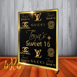 Designer Inspired Backdrop - Step & Repeat - Designed, Printed & Shipped!