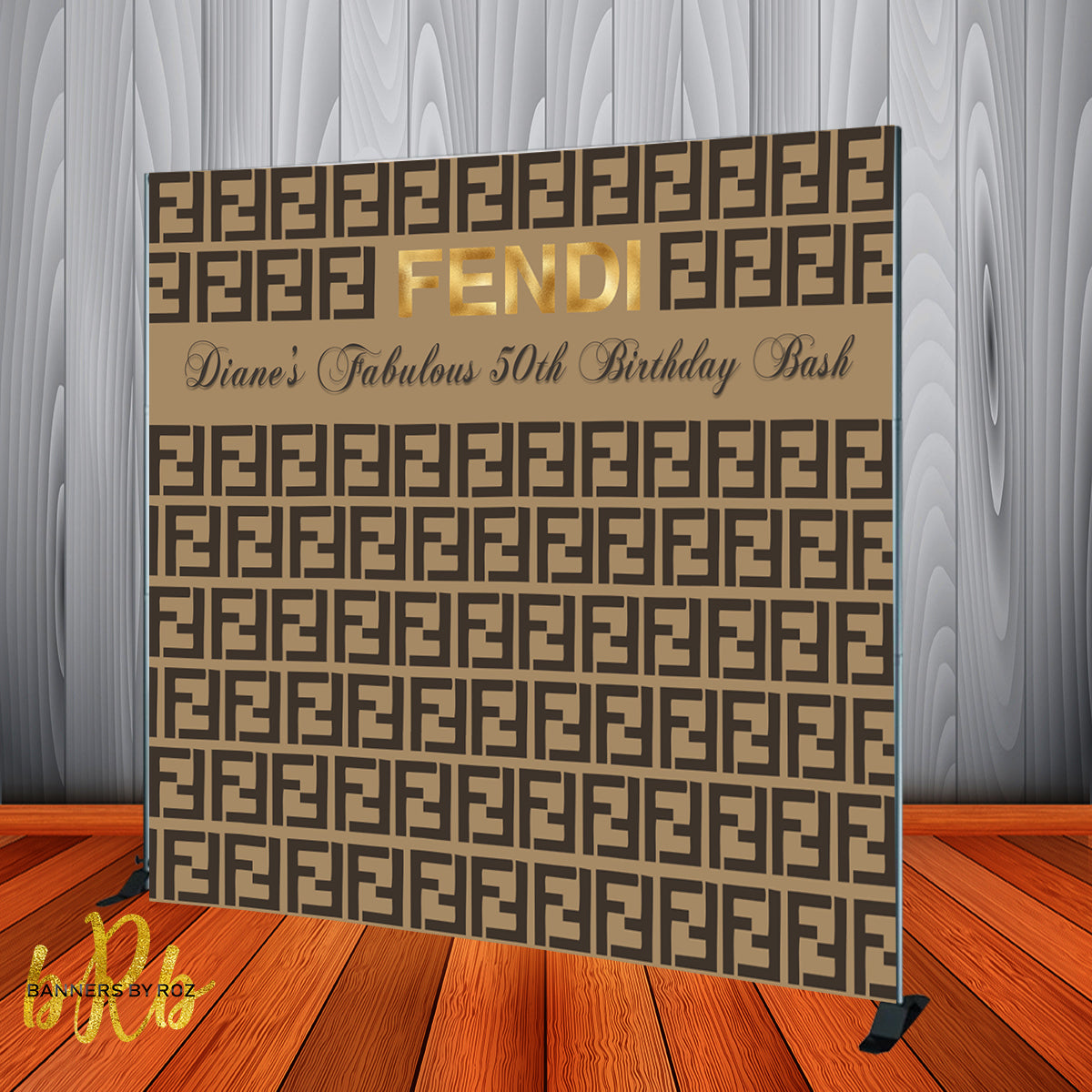 Fendi Inspired Backdrop Step Repeat Designed, Printed