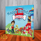 Paw Patrol Birthday Backdrop Personalized Step & Repeat - Designed, Printed & Shipped!