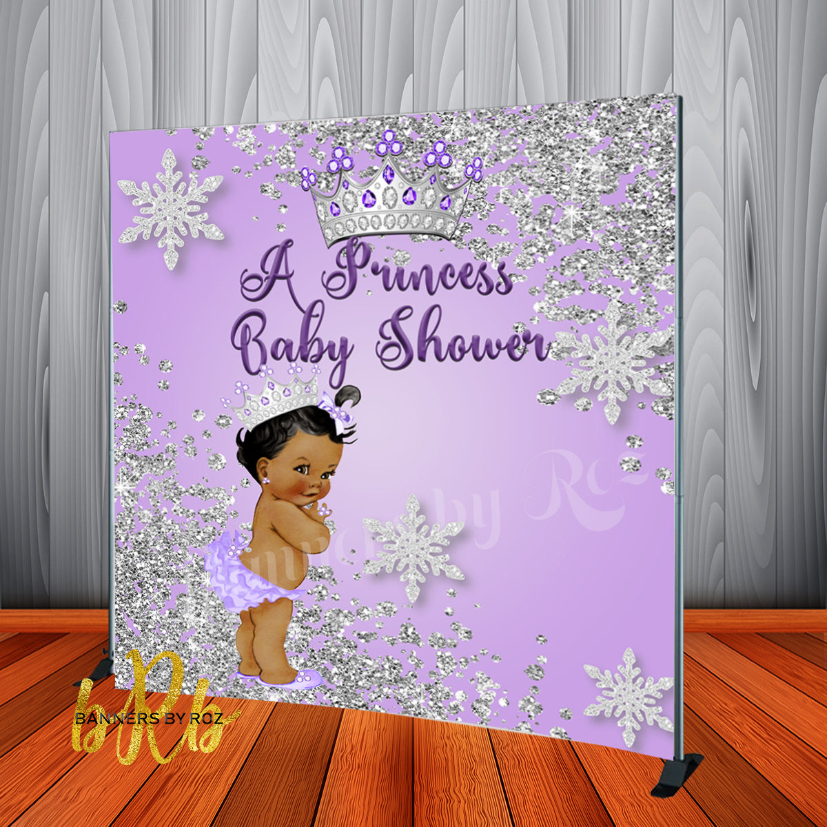 Royal Princess Lavender Baby Shower Backdrop Personalized Designed,  Printed Shipped!