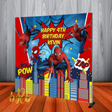 Spiderman Birthday Party Backdrop Personalized Step & Repeat - Designed, Printed & Shipped!