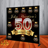 Classic Step and Repeat Crown Backdrop - Designed, Printed & Shipped!