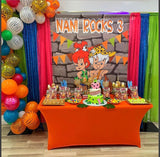 Bamm Bamm - Pebbles Flintstones Party Backdrop Personalized Printed & Shipped!