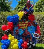 Spiderman Birthday Party Backdrop Personalized Step & Repeat - Designed, Printed & Shipped!