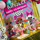 LOL Surprise Birthday Backdrop Personalized Step & Repeat - Designed, Printed & Shipped!