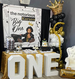 Notorious B.I.G. 1st Birthday Backdrop Photo Personalized - Designed, Printed & Shipped!