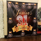 Classic Step and Repeat Crown Backdrop - Designed, Printed & Shipped!
