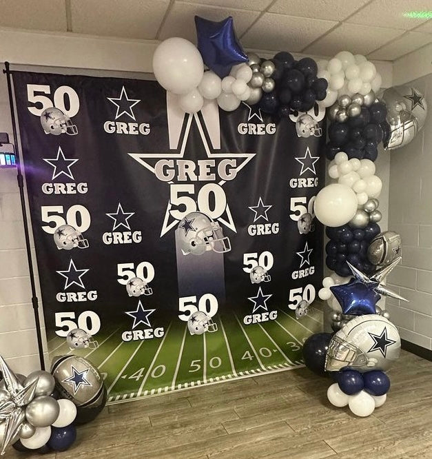 Dallas Cowboys Backdrop Personalized Step & Repeat - Designed, Printed &  Shipped!