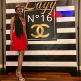 Chanel Inspired Backdrop Silver accent - Step & Repeat - Designed, Printed & Shipped!