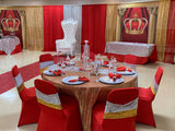 Royal Red Crown Backdrop for Red Carpet Event Personalized, Printed & Shipped!