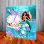 New 2023 Little Mermaid theme Backdrop Personalized - Designed, Printed & Shipped!