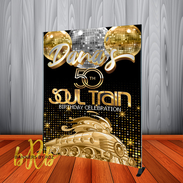Soul Train Birthday Backdrop - 70's Party Banner - Designed, Printed & Shipped!