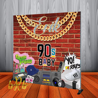 90's Theme Retro Hip Hop Backdrop - Step & Repeat - Designed, Printed & Shipped!