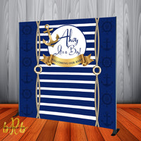Ahoy It's a Boy! Baby Shower Backdrop Personalized Step & Repeat - Designed, Printed & Shipped!