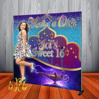 Arabian Nights theme Backdrop for Sweet 16 Birthday, Weddings, Quinceanera Printed & Shipped!