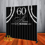 Diamonds and Pearls Blessed Life Backdrop - Step & Repeat - Designed, Printed & Shipped!