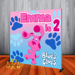 Blue's Clues Magenta Girls theme Backdrop Personalized Step & Repeat - Designed, Printed & Shipped!