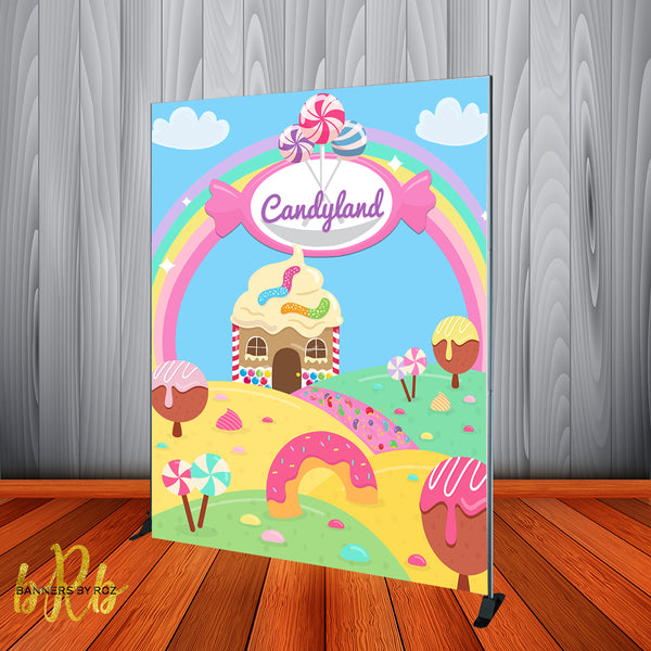 Candy Land Backdrop Personalized Step & Repeat - Designed, Printed & Shipped!
