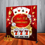 Casino Party Backdrop - Step & Repeat - Designed, Printed & Shipped!