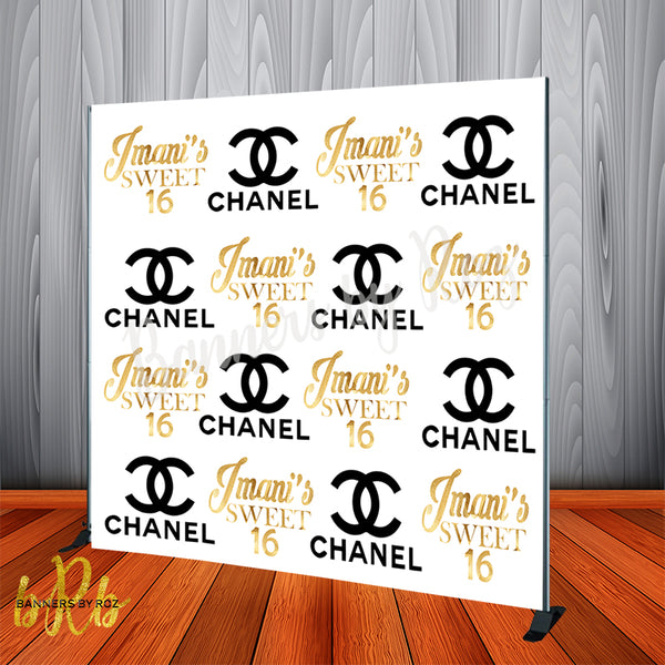 Chanel Inspired Backdrop - Step & Repeat - Designed, Printed