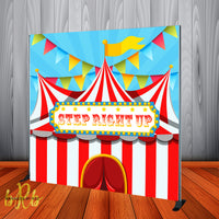 Circus or Carnival Party Backdrop Personalized Step & Repeat - Designed, Printed & Shipped!