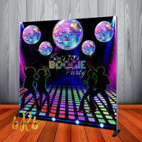 Disco Party Backdrop - 70's Old School Step & Repeat - Designed, Printed & Shipped!