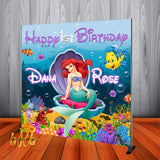 Disney's Little Mermaid theme Backdrop Personalized Step & Repeat - Designed, Printed & Shipped!