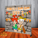 Bamm Bamm - Pebbles Flintstones Party Backdrop Personalized Printed & Shipped!