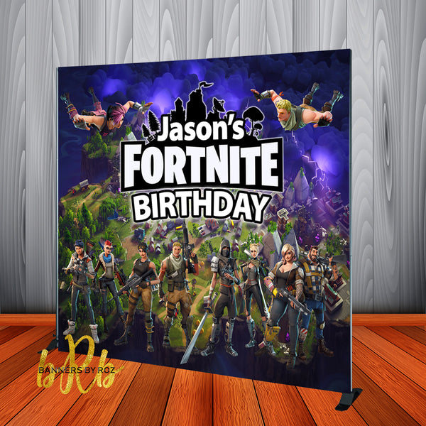 Fortnite Birthday Party Birthday Backdrop Personalized Printed & Shipped!