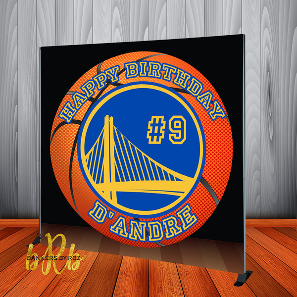 Golden State Warriors Basketball Backdrop Personalized Step & Repeat - Designed, Printed & Shipped!