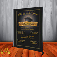 To God be the Glory Graduation Backdrop - Grad Party Class of 2021 - Step & Repeat -Printed & Shipped!