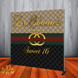 Gucci inspired Backdrop - Step & Repeat - Designed, Printed & Shipped!