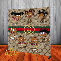 Rugrats African American Gucci Backdrop Personalized - Designed, Printed & Shipped!