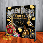Harlem Nights theme Party Backdrop - Step & Repeat - Designed, Printed & Shipped!
