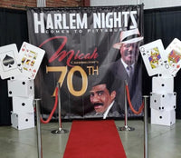 Harlem Nights Backdrop - Step & Repeat - Designed, Printed & Shipped!