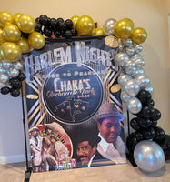Harlem Nights theme Party Backdrop - Step & Repeat - Designed, Printed & Shipped!