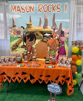 The Flintstones Party Backdrop African American Personalized Printed & Shipped!