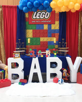 Lego Party Backdrop Personalized Step & Repeat - Designed, Printed & Shipped!