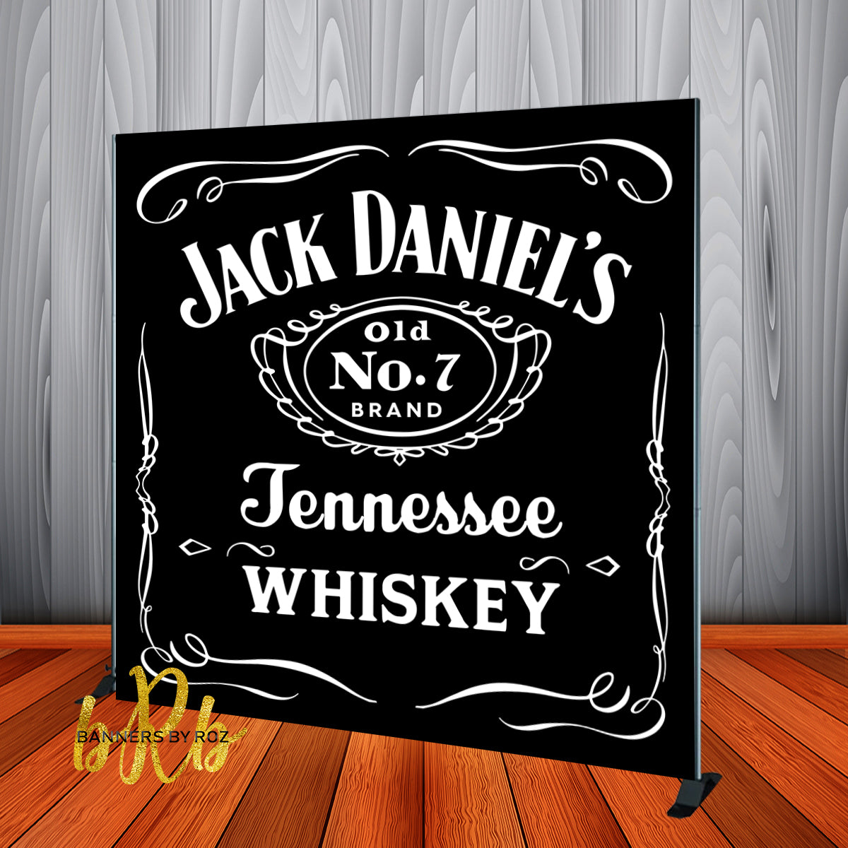 Jack Daniels Whiskey theme Step and Repeat Backdrop - Designed, Printe ...
