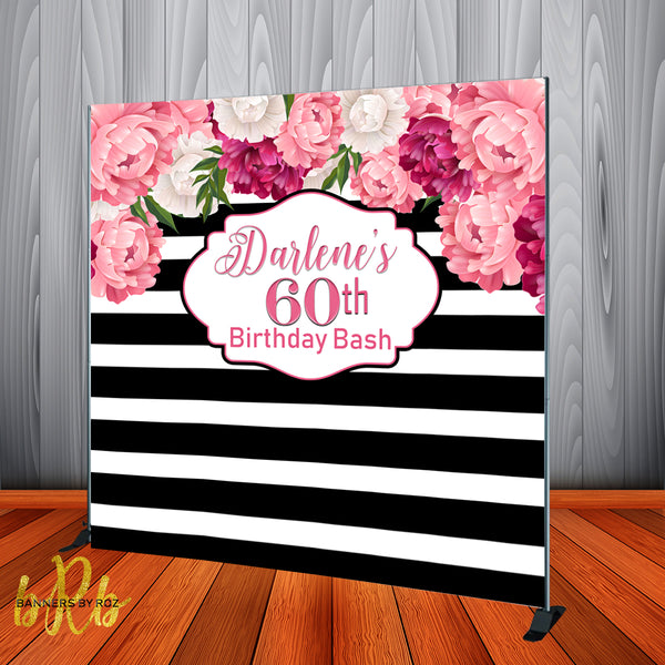 Kate Spade Inspired Floral Backdrop - Step & Repeat - Designed, Printed & Shipped!