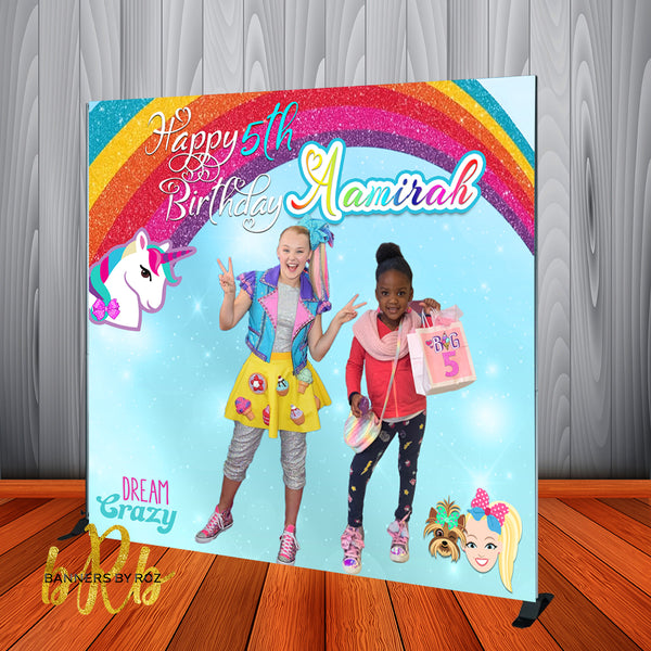 JoJo Siwa Photo Backdrop for Birthday Party or any event. Designed, Printed & Shipped!