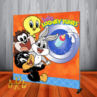 Looney Tune Party Backdrop Personalized Step & Repeat - Designed, Printed & Shipped!