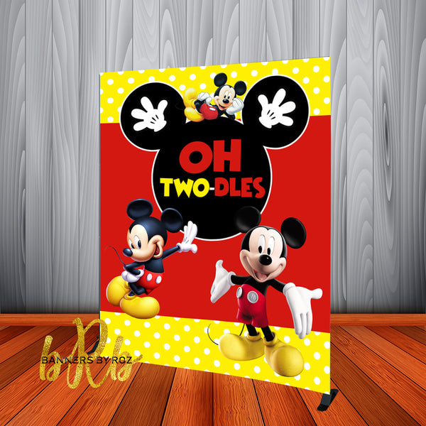 Big Mouse Two-dles Birthday Backdrop Personalized Step & Repeat - Designed, Printed & Shipped!