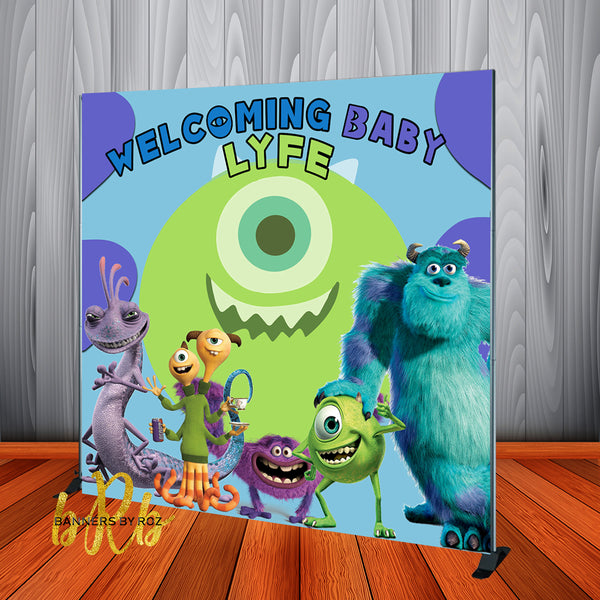 Monsters Inc Backdrop Personalized Step & Repeat - Designed, Printed & Shipped!