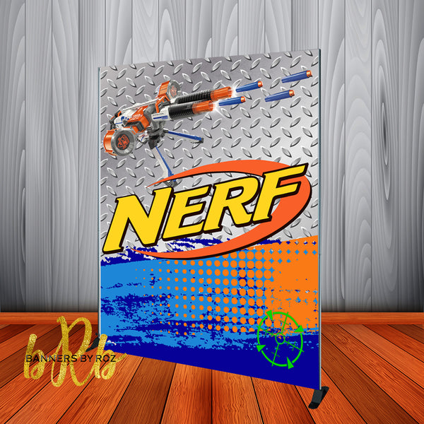 Nerf Birthday Backdrop Personalized Step & Repeat - Designed, Printed & Shipped!