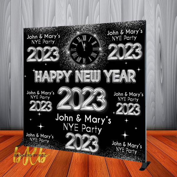 New Year's Eve Party 2021 Backdrop Personalized Step & Repeat - Designed, Printed & Shipped!
