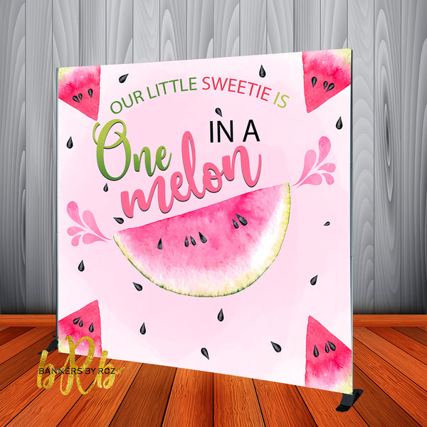 One in a Melon 1st Birthday Party  Backdrop Personalized, Printed & Shipped!