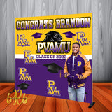 PVAMU Photo Graduation Backdrop Personalized - Step & Repeat - Printed & Shipped!